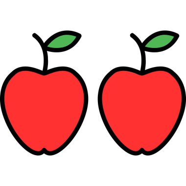 elmalı meyve ikonu