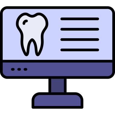 Dişçi. Web simgesi basit illüstrasyon