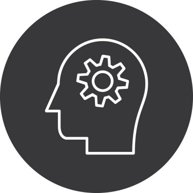 Beyin vektör simgesi modern illüstrasyon