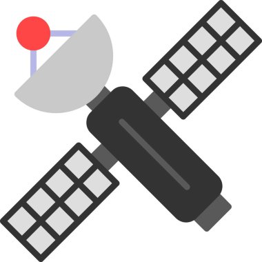 uydu simgesi vektör illüstrasyonu