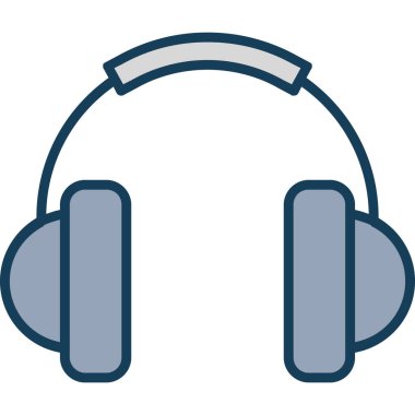 Kulaklık. Web simgesi basit illüstrasyon