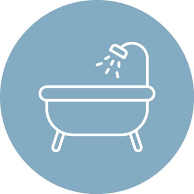 Küvet. Web simgesi basit illüstrasyon