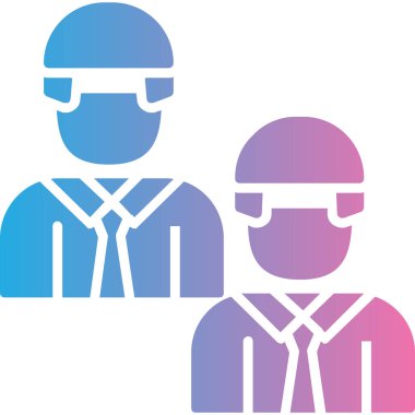 Kasklı bir adamın vektör çizimi