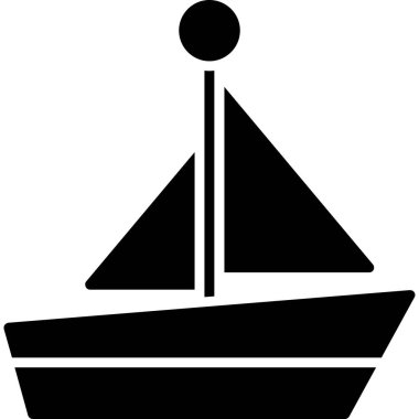 tekne ikonu vektör illüstrasyonu