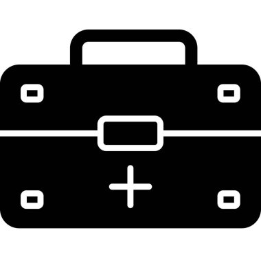 Bavul simgesi. Beyaz arkaplanda izole edilmiş web tasarımı için bavul vektör simgelerinin basit çizimi