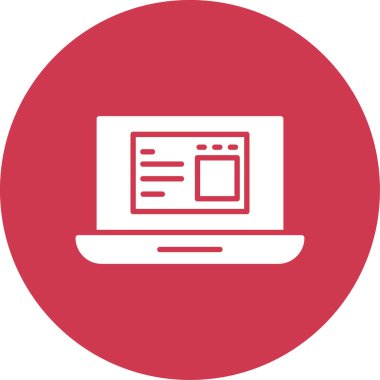 laptop vektör simgesi modern basit illüstrasyon