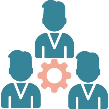 İş yönetimi dairesi simgesi. takım & Takımı