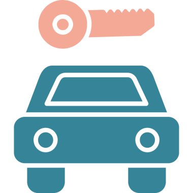 Araba duşu vektör ikonu. bicolor düz simge sembolü, kobalt ve cyan renkleri, beyaz arkaplan,