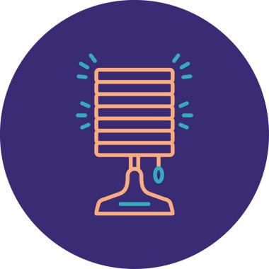 Mikrofon simgesinin vektör illüstrasyonu