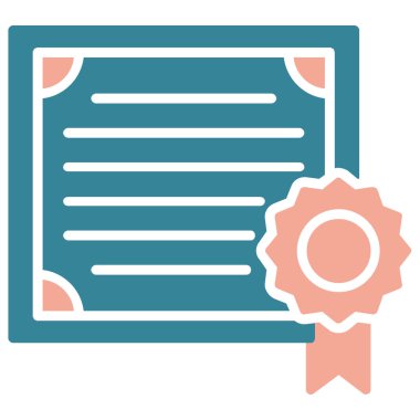 Sertifika modern vektör simgesi