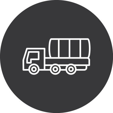 Kamyon simgesinin vektör illüstrasyonu