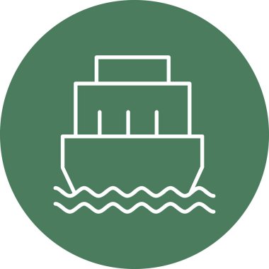 Gemi simgesinin vektör illüstrasyonu