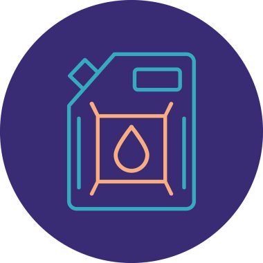 Benzin istasyonu simgesinin vektör illüstrasyonu