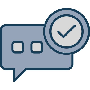 baloncuk sohbet simgesi Doldurulmuş dış hat biçimi