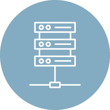 Sunucu. Web simgesi basit illüstrasyon