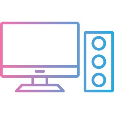 bilgisayar izleyici vektör simgesi