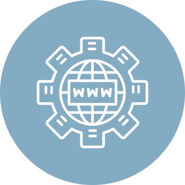 Beyaz arkaplanda vektör sunucusu düz simgesi