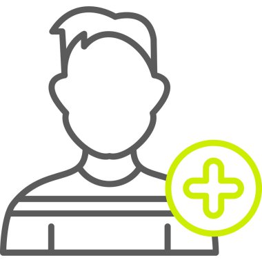 Kullanıcı profili simgesinin, basit vektör çizim