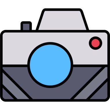 Kamera. Web simgesi basit illüstrasyon