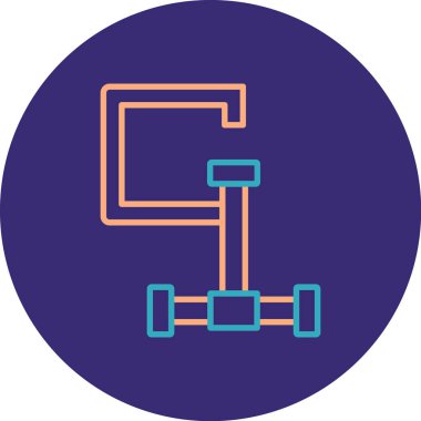 Modern b 'nin vektör illüstrasyonu eksik simgesi