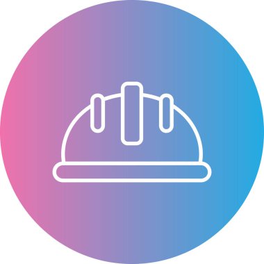 Miğfer. Web simgesi basit illüstrasyon