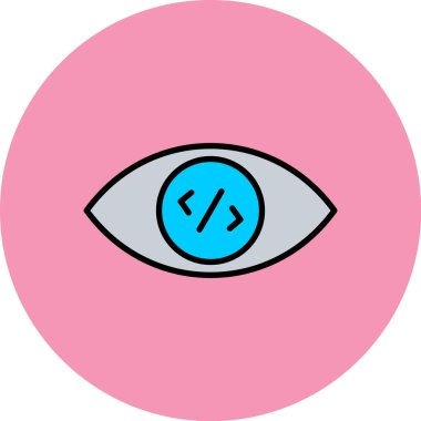 Göz simgesinin vektör illüstrasyonu