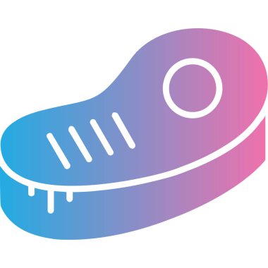 Et ve yiyecek simgesinin vektör illüstrasyonu