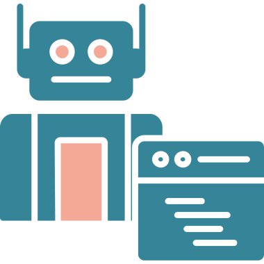 robot ikon vektör illüstrasyonu