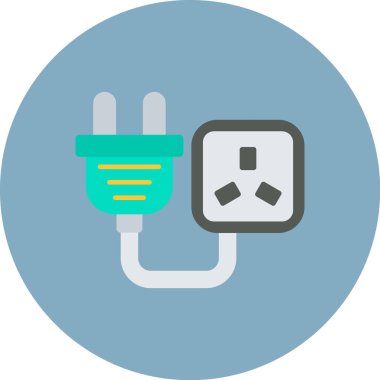 elektrik dolgu vektörü simgesi