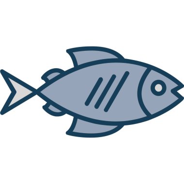 Ton balığı ikonu. vektör illüstrasyonu