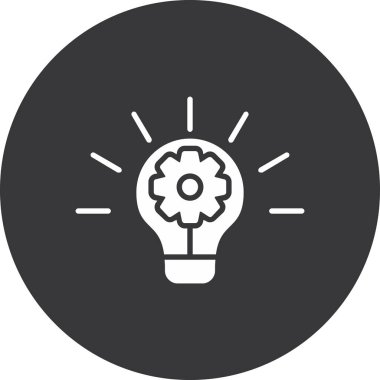 ampul ışığı fikri izole edilmiş simge