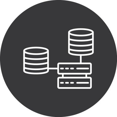 sunucu vektör çizgisi simgesi