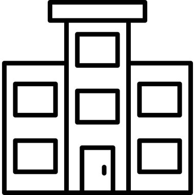 Bina. Web simgesi basit tasarım