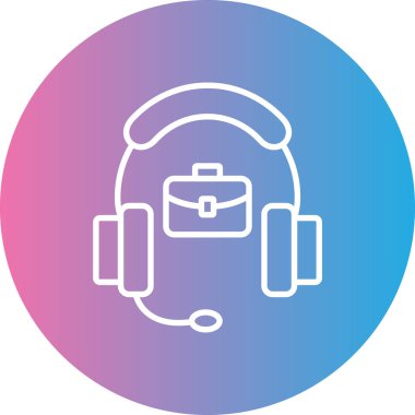 Kulaklık. Web simgesi basit illüstrasyon