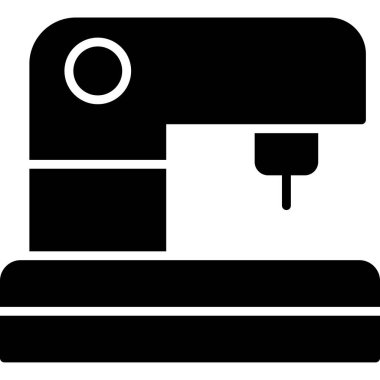 Dikiş makinesi simgesi, basit vektör illüstrasyonu