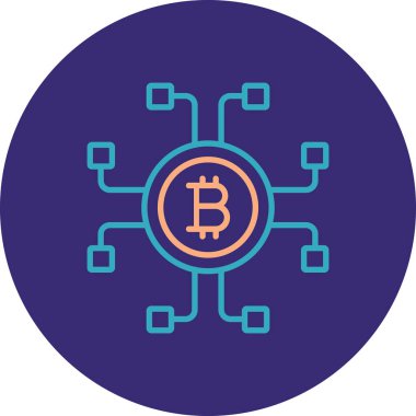 Eğilim biçimi izole edilmiş arkaplanda kripto para birimi simgesi