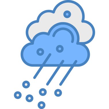 Yağmur Bulutu Simgesi Vektörü