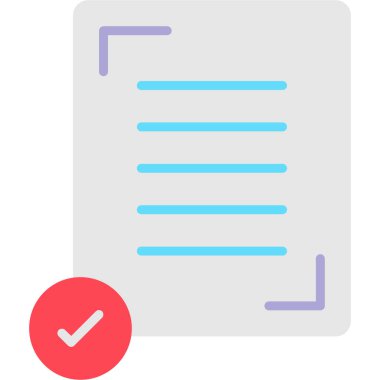 Simge vektör illüstrasyonunu listele