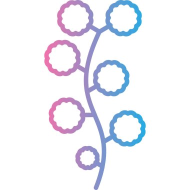 Bir çiçek simgesinin vektör illüstrasyonu