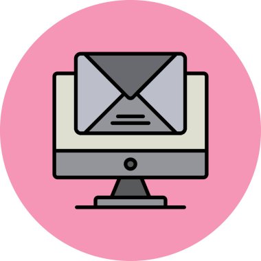 Bilgisayar. Web simgesi basit illüstrasyon