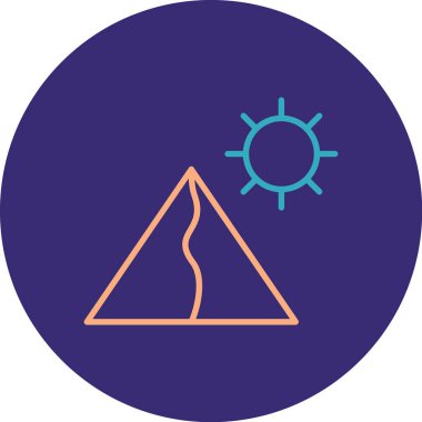 güzel yaz ve tatil vektör çizgisi simgesi