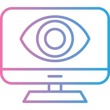 Monitör. Web simgesi basit illüstrasyon