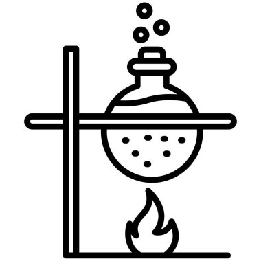 Yanan ateş. Basit resimleme