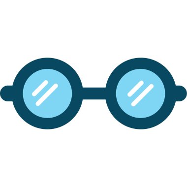 Şeffaf bir arkaplanda gözlük vektör çizimi. Birinci kalite semboller. Konsept ve grafik tasarımı için vuruş simgesi.