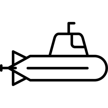 Denizaltı simge vektör çizim
