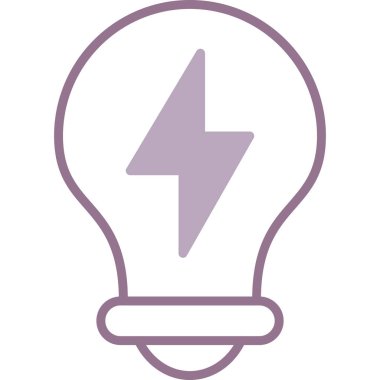 Elektrik. Web simgesi basit illüstrasyon