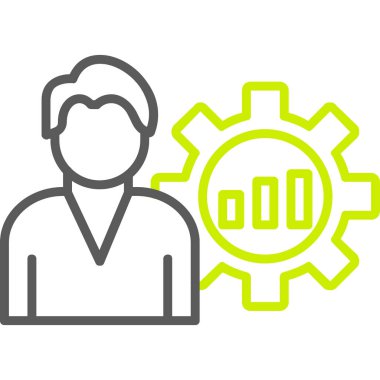 dişli entegrasyon düz simgesi