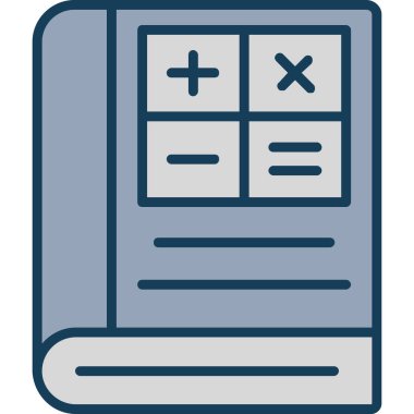 Hesap makinesi simgesi ve vektör illüstrasyonu beyaz arkaplanda izole edildi