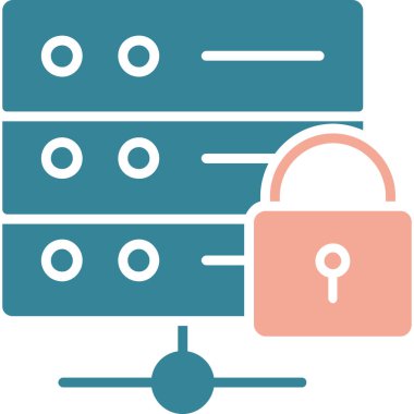 Güvenlik. Web simgesi basit illüstrasyon