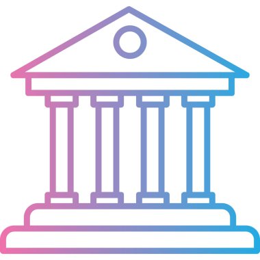 Bir bina simgesinin vektör illüstrasyonu